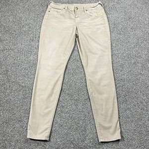 True Religion Jeans Womens 29 Tan Shannon‎ Skinny Mid Rise Stretch Corduroy